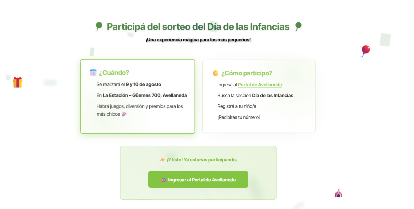 Preview Plataforma Día del Niño